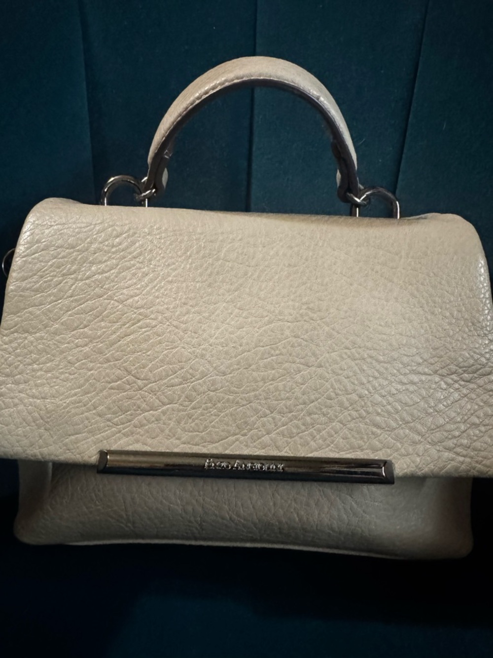 Enzo Angiolini Pebble Grey Mini Top-Handle structured crossbody Women's Bag